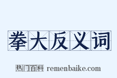 拳大反义词是什么意思的图片